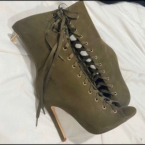 Olive green heels!